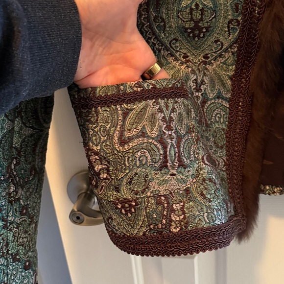 Vintage Central Park West Women Blazer Size 12 Paisley Brocade Fabric - Picture 5 of 6